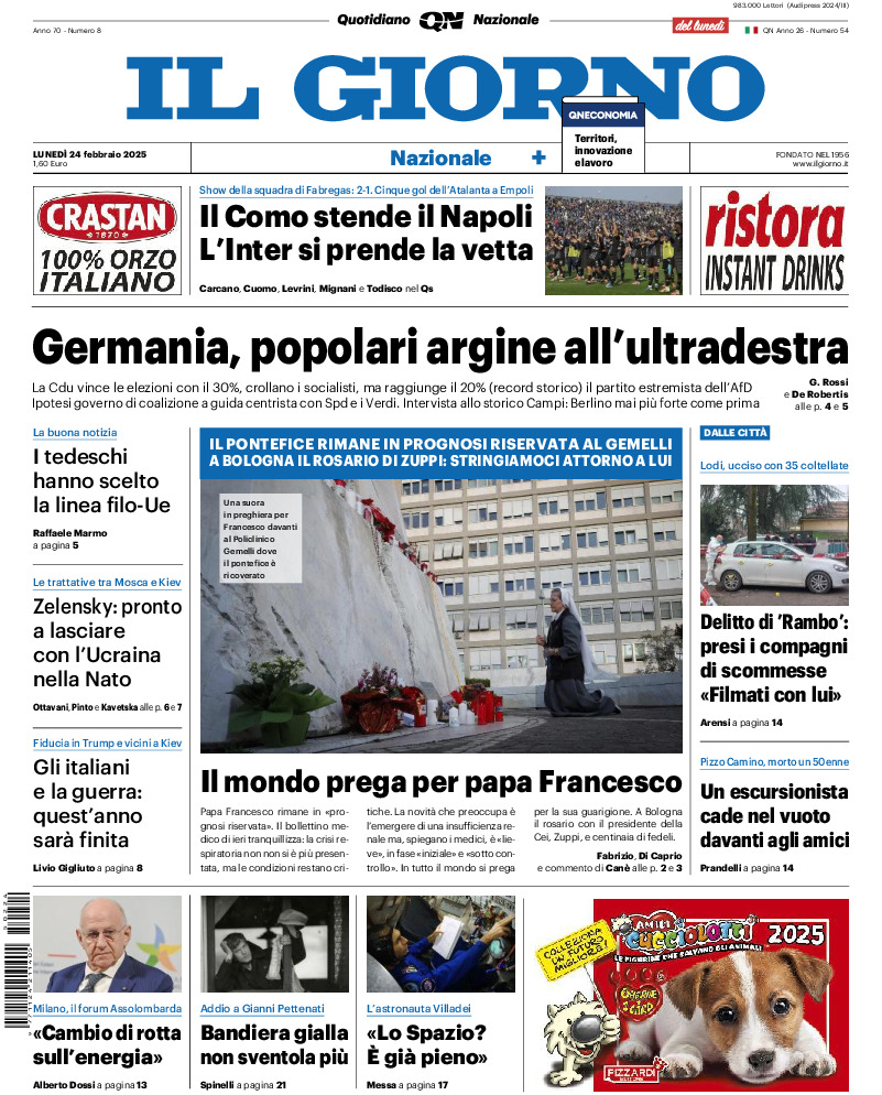 Prima-pagina-il giorno-edizione-di-oggi-20250224